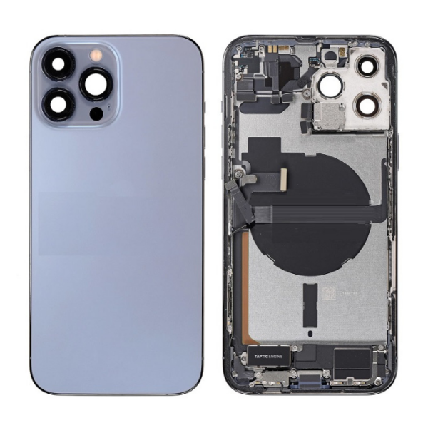 iPhone 13 Pro Max Housing with small parts Pulled Sierra Blue