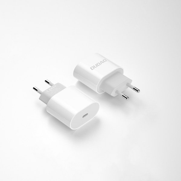 Dudao Snabbladdare USB-C PD 20W EU - Vit - Image 2