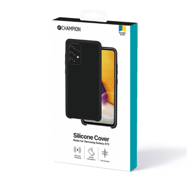 Champion Silicon Cover Galaxy A72 Black - Image 2