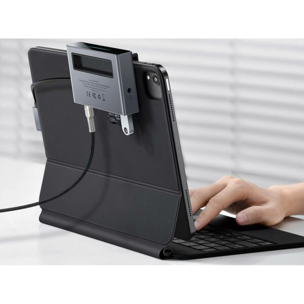 Baseus Magic Multifunctional Type-C Hub 6-in-1 with a Retractable Clip Standard Edition Space Gray - Image 8