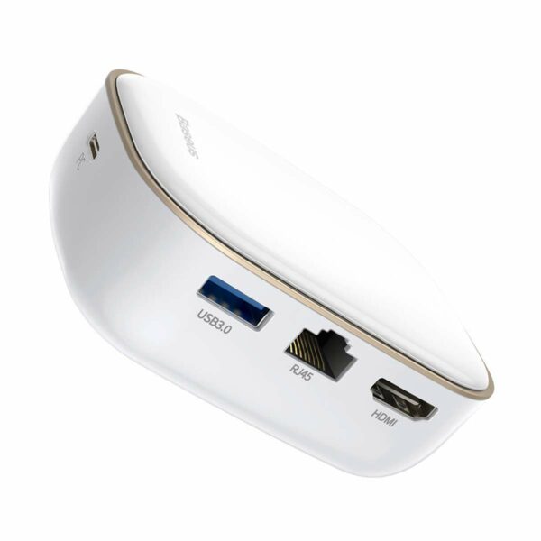 Baseus Type-C HUB AC Multi-function Charger - White - Image 5