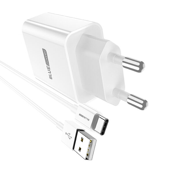 Charger for Mobile phones 10.5W Power Adapter + 1m Type-C Cable White - Image 3