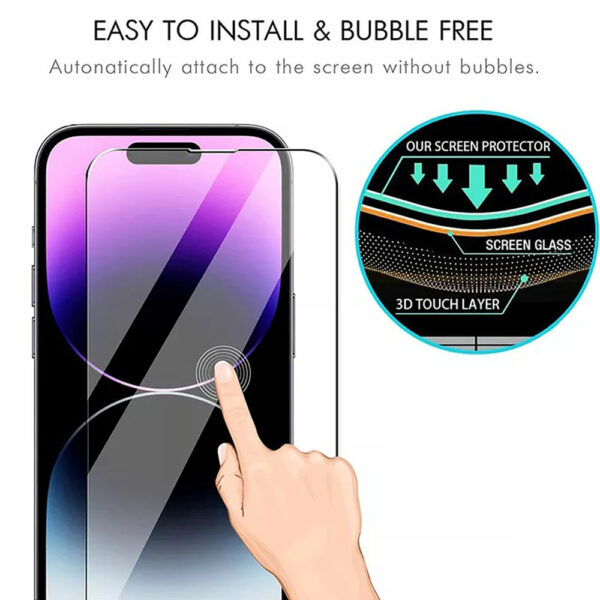 iPhone 14 Pro Full Cover Screen Protector 20 pcs Bulk - Image 4